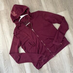 Freecity Superfluff Hoodie Jacket lux full zip womens Burgundy (large) comfy